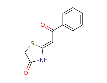 Molecular Structure of 26313-11-1 (4-Thiazolidinone, 2-(2-oxo-2-phenylethylidene)-, (2Z)-)