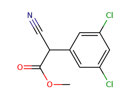 Molecular Structure of 1443329-58-5 (methyl 3,5-dichloro-α-cyano-benzeneacetic acid)