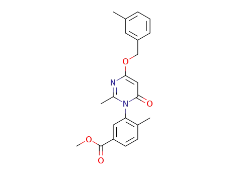 4-methyl-3-[2-methyl-4-(3-methyl-benzyloxy)-6-oxo-6H-pyrimidin-1-yl]-benzoic acid methyl ester