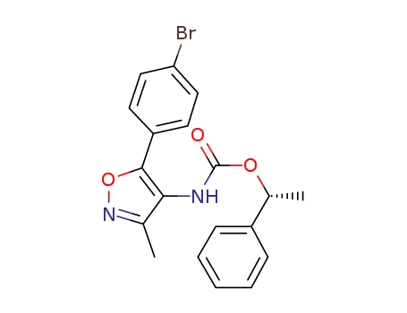 Molecular Structure of 1228690-37-6 ([5-(4-BroMophenyl)-3-Methylisoxazol-4-yl]carbaMic acid(R)-1-phenylethyl ester)