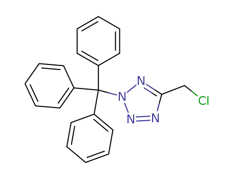Molecular Structure of 160998-59-4 (5-CHLOROMETHYL-2-TRITYL-2H-TETRAZOLE)