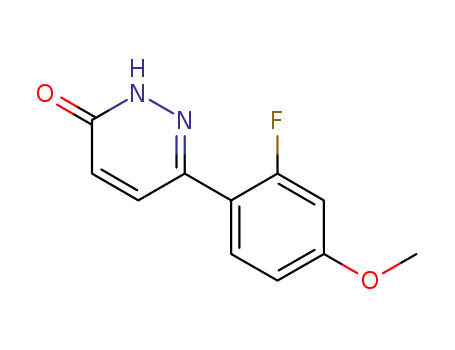 Molecular Structure of 1219566-14-9 (6-(2-fluoro-4-methoxyphenyl)pyridazin-3(2H)-one)