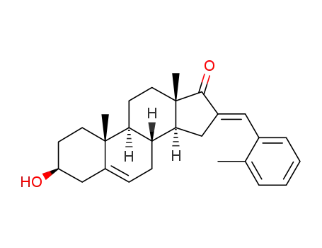 Molecular Structure of 1428382-57-3 ((E)-16-(2-methylphenyl)methylidene-trans-dehydroandrosterone)