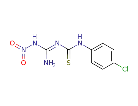 Molecular Structure of 204188-36-3 (1-(4-CHLOROPHENYL)-3-[IMINO(NITROAMINO)METHYL]THIOUREA)