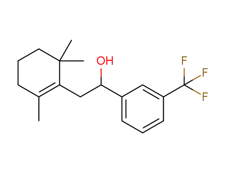 Molecular Structure of 1441167-69-6 (1-(3-(trifluoromethyl)phenyl)-2-(2,6,6-trimethylcyclohex-1-enyl)ethanol)