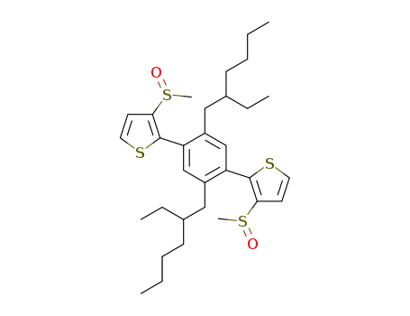 Molecular Structure of 1402843-21-3 (2,2'-(2,5-bis(2-ethylhexyl)-1,4'-phenylene)bis(3-methylsulfinyl)thiophene)