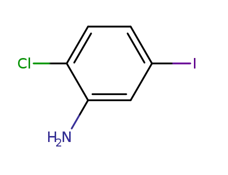 Molecular Structure of 16604-98-1 (2-chloro-5-iodoaniline)