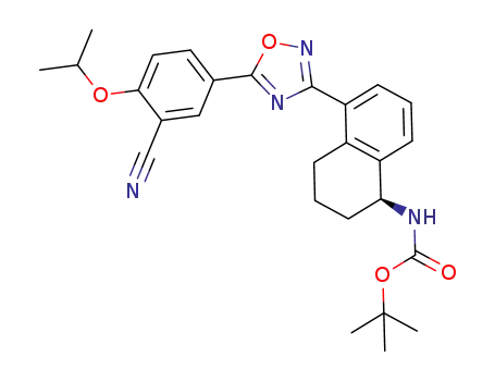 (S)-tert-butyl (5-(5-(3-cyano-4-isopropoxyphenyl)-1,2,4-oxadiazol-3-yl)-1,2,3,4-tetrahydronaphthalen-1-yl)carbamate