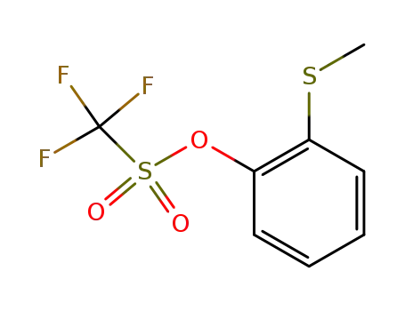 Molecular Structure of 57728-82-2 (Methanesulfonic acid, trifluoro-, 2-(methylthio)phenyl ester)