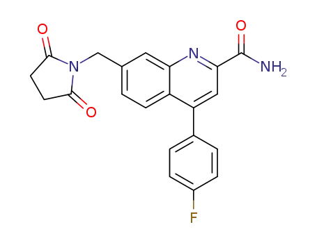 7-[(2,5-dioxopyrrolidin-1-yl)methyl]-4-(4-fluorophenyl)quinoline-2-carboxamide