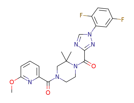 [1-(2,5-difluoro-phenyl)-1H-[1,2,4]triazol-3-yl]-[4-(6-methoxy-pyridine-2-carbonyl)-2,2-dimethyl-piperazin-1-yl]-methanone