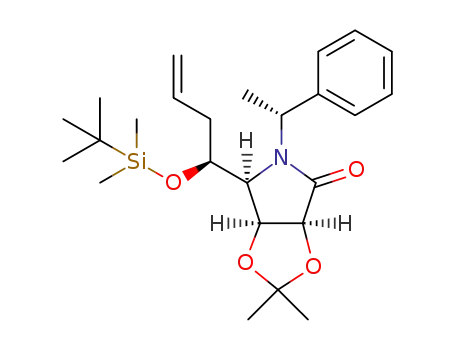 (3aS,6S,6aS)-6-((S)-1-((tert-butyldimethylsilyl)oxy)but-3-en-1-yl)-2,2-dimethyl-5-((R)-1-phenylethyl)dihydro-3aH-[1,3]dioxolo[4,5-c]pyrrol-4(5H)-one