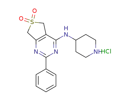 6,6-dioxo-2-phenyl-N-(4-piperidyl)-5,7-dihydrothieno[3,4-d]pyrimidin-4-amine hydrochloride