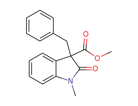Molecular Structure of 1410940-10-1 ((±)-methyl 3-benzyl-1-methyl-2-oxoindoline-3-carboxylate)