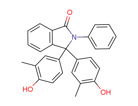 Molecular Structure of 1315322-06-5 (2-phenyl-3,3-bis(4-hydroxy-3-methylphenyl)phthalimidine)