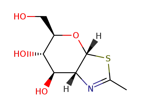 Molecular Structure of 179030-22-9 ((3aR,5R,6S,7R,7aR)-6,7-dihydroxy-5-hydroxyMethyl-2-Methyl-5,6,7,7a-tetrahydro-3aH-pyrano[3,2-d]thiazole)