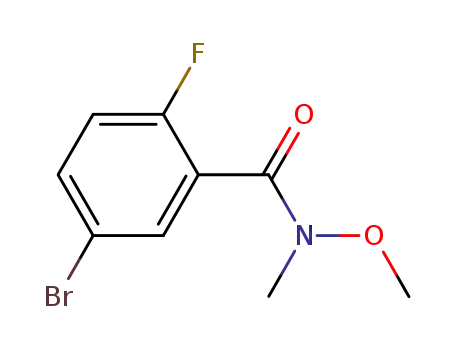 Molecular Structure of 910912-20-8 (5-bromo-2-fluoro-N-methoxy-N-methylbenzamide)