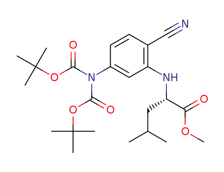 (S)-methyl 2-(5-(bis(tert-butoxycarbonyl)amino)-2-cyanophenylamino)-4-methylpentanoate