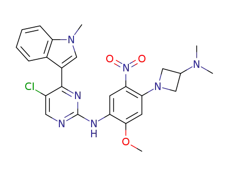 5-chloro-N-[4-(3-dimethylaminoazetidin-1-yl)-2-methoxy-5-nitrophenyl]-4-(1-methylindol-3-yl)pyrimidin-2-amine