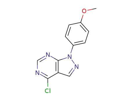 Molecular Structure of 650628-54-9 (4-CHLORO-1-(4-METHOXYPHENYL)-1H-PYRAZOLO[3,4-D]PYRIMIDINE)