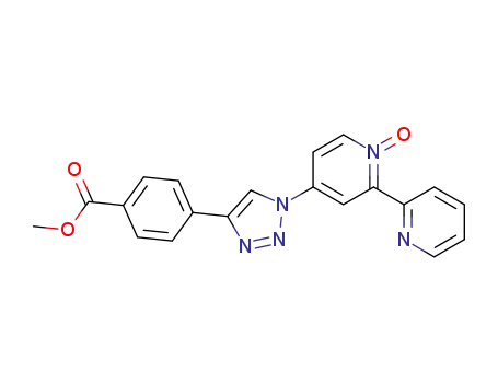 Molecular Structure of 1309763-84-5 (4'-(4-(4-(methoxycarbonyl)phenyl)-1H-1,2,3-triazol-1-yl)-2,2'-bipyridine N'-oxide)