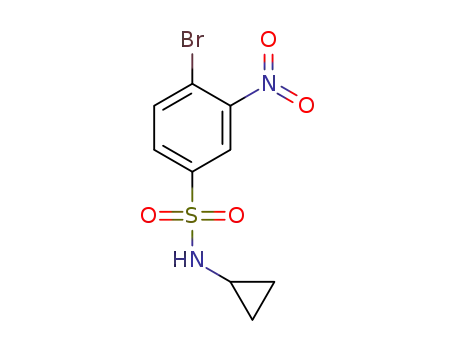 Molecular Structure of 1449412-80-9 (4-broMo-N-cyclopropyl-3-nitrobenzenesulfonaMide)
