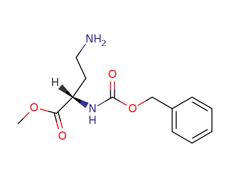 Molecular Structure of 182618-33-3 (Butanoic acid, 4-amino-2-[[(phenylmethoxy)carbonyl]amino]-, methyl
ester, (2S)-)