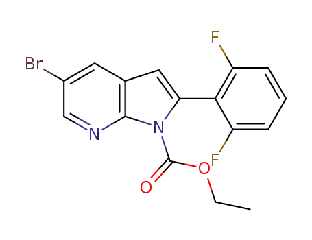 5-bromo-2-(2,6-difluoro-phenyl)-pyrrolo[2,3-b]pyridine-1-carboxylic acid ethyl ester