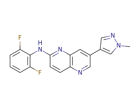 C<sub>18</sub>H<sub>13</sub>F<sub>2</sub>N<sub>5</sub>
