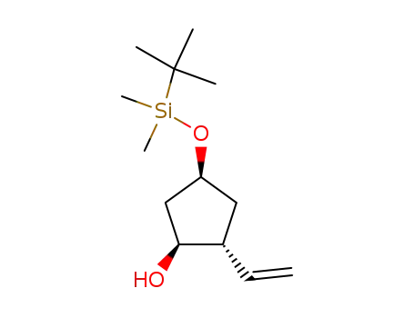 Molecular Structure of 91661-17-5 ((1RS,2SR,4RS)-4-{[(1,1-dimethylethyl)(dimethyl)silyl]oxy}-2-ethenylcyclopentanol)