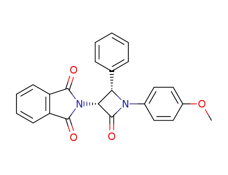 Molecular Structure of 61458-06-8 (1H-Isoindole-1,3(2H)-dione,
2-[1-(4-methoxyphenyl)-2-oxo-4-phenyl-3-azetidinyl]-, trans-)