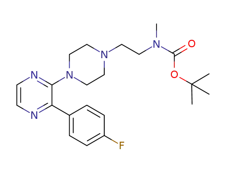{2-[3'-(4-fluoro-phenyl)-2,3,5,6-tetrahydro-[1,2']bipyrazinyl-4-yl]-ethyl}-methyl-carbamic acid tert-butyl ester