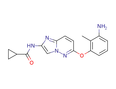 Molecular Structure of 1005780-11-9 (N-[6-(3-amino-2-methylphenoxy)imidazo[1,2-b]pyridazin-2-yl]cyclopropanecarboxamide)