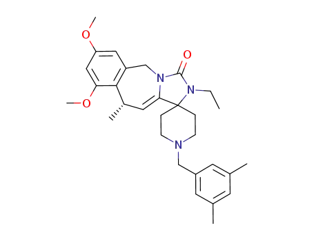 (10S)-1′-(3,5-ジメチルベンジル)2-エチル-5,10-ジヒドロ-7,9-ジメトキシ-10-メチルスピロ[1H-イミダゾ[1,5-b][2]ベンゾアゼピン-1,4′-ピペリジン]-3(2H)-オン