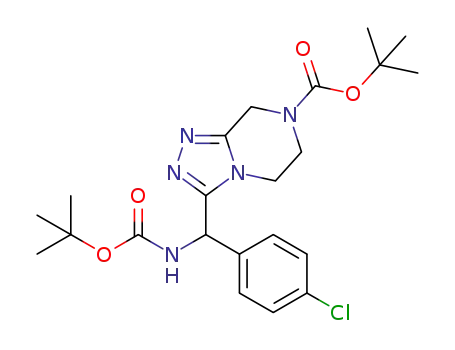 tert-butyl 3-((tert-butoxycarbonylamino)(4-chlorophenyl)methyl)-5,6-dihydro-[1,2,4]triazolo[4,3-a]pyrazine-7(8H)-carboxylate