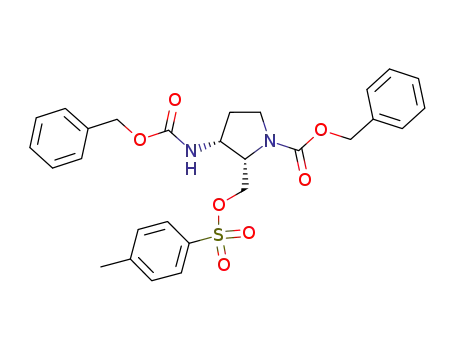 benzyl (2S,3R)-3-((benzyloxy)carbonylamino)-2-(((4-methylphenyl)sulfonyl)oxymethyl)-pyrrolidine-1-carboxylate