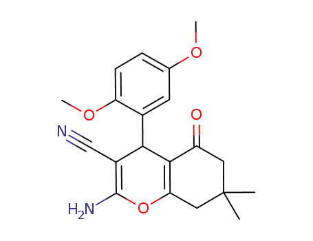 2-amino-4-(2,5-dimethoxyphenyl)-7,7-dimethyl-5-oxo-5,6,7,8-tetrahydro-4H-chromene-3-carbonitrile