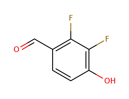 Molecular Structure of 676500-39-3 (2,3-Difluoro-4-hydroxybenzaldehyde)