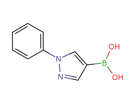 Molecular Structure of 1201643-70-0 (1-Phenylpyrazole-4-boronic acid)