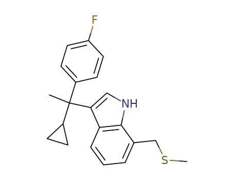 3-[1-Cyclopropyl-1-(4-fluorophenyl)ethyl]-7-[(methylsulfanyl)methyl]-1H-indole