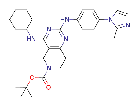 tert-butyl 4-(cyclohexylamino)-2-(4-(2-methyl-1H-imidazol-1-yl)phenylamino)-7,8-dihydropyrido[4,3-d]pyrimidine-6(5H)-carboxylate