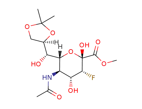 methyl 5-N-acetyl-3,5-dideoxy-3-fluoro-8,9-O-isopropylidene-D-erythro-α-L-manno-non-2-ulopyranosonate