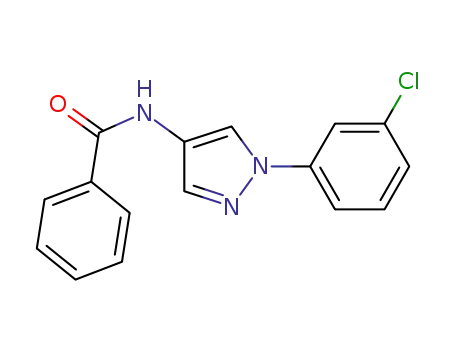 Molecular Structure of 1233698-51-5 (N-(1-(3-chlorophenyl)-1H-pyrazol-4-yl)benzamide)