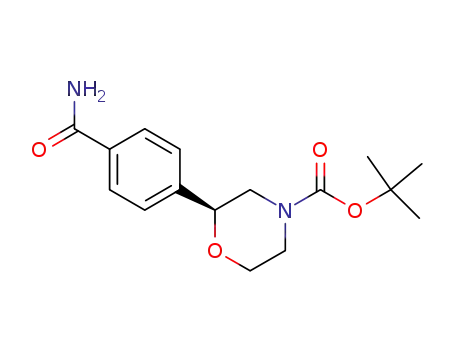 (2S)-tert-butyl 2-(4-carbamoylphenyl)morpholine-4-carboxylate