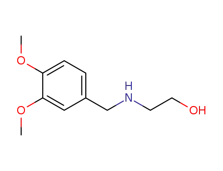 Molecular Structure of 24687-79-4 (2-[(3,4-dimethoxybenzyl)amino]ethanol)