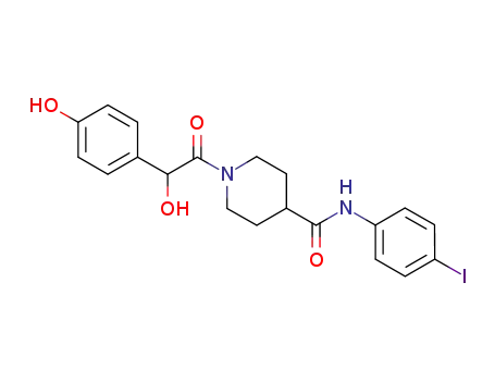1-[2-hydroxy-2-(4-hydroxyphenyl)acetyl]-N-(4-iodophenyl)piperidine-4-carboxamide