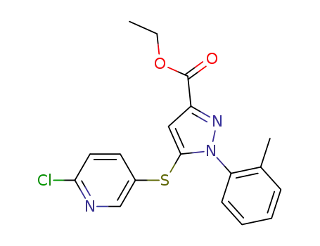 ethyl 5-[(6-chloropyridin-3-yl)thio]-1-(2-methylphenyl)-1H-pyrazole-3-carboxylate