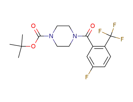 4-(5-fluoro-2-trifluoromethyl-benzoyl)-piperazine-1-carboxylic acid tert-butyl ester