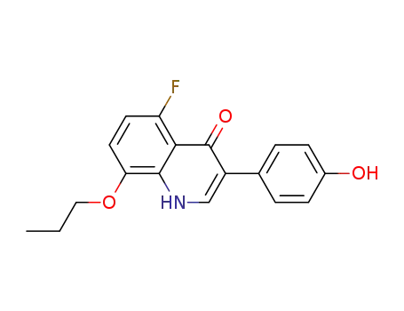 5-fluoro-3-(4-hydroxyphenyl)-8-propoxy-1H-quinolin-4-one