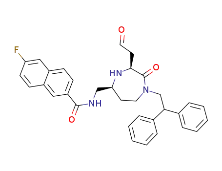 N-(((3S,5S)-1-(2,2-diphenylethyl)-2-oxo-3-(2-oxoethyl)-1,4-diazepan-5-yl)methyl)-6-fluoro-2-naphthamide